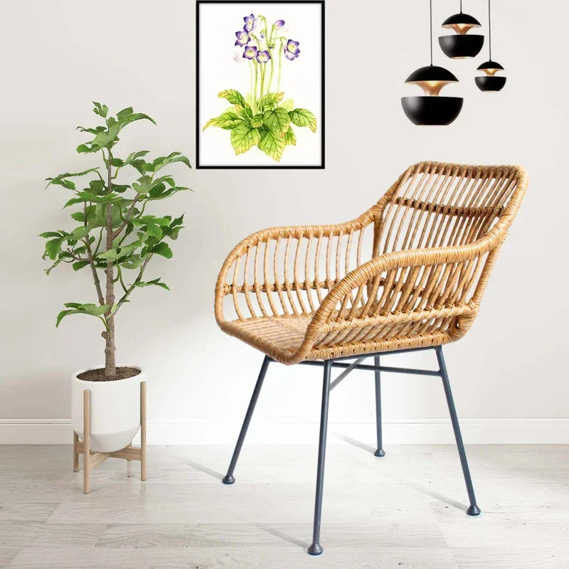 주방용 북유럽 식탁 의자, 야외 발코니용 위커 의자,  - Outdoor Furniture Metal Chairs 리뷰 및 가격