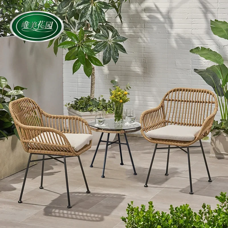 주방용 북유럽 식탁 의자, 야외 발코니용 위커 의자,  - Outdoor Furniture Metal Chairs 리뷰 및 가격